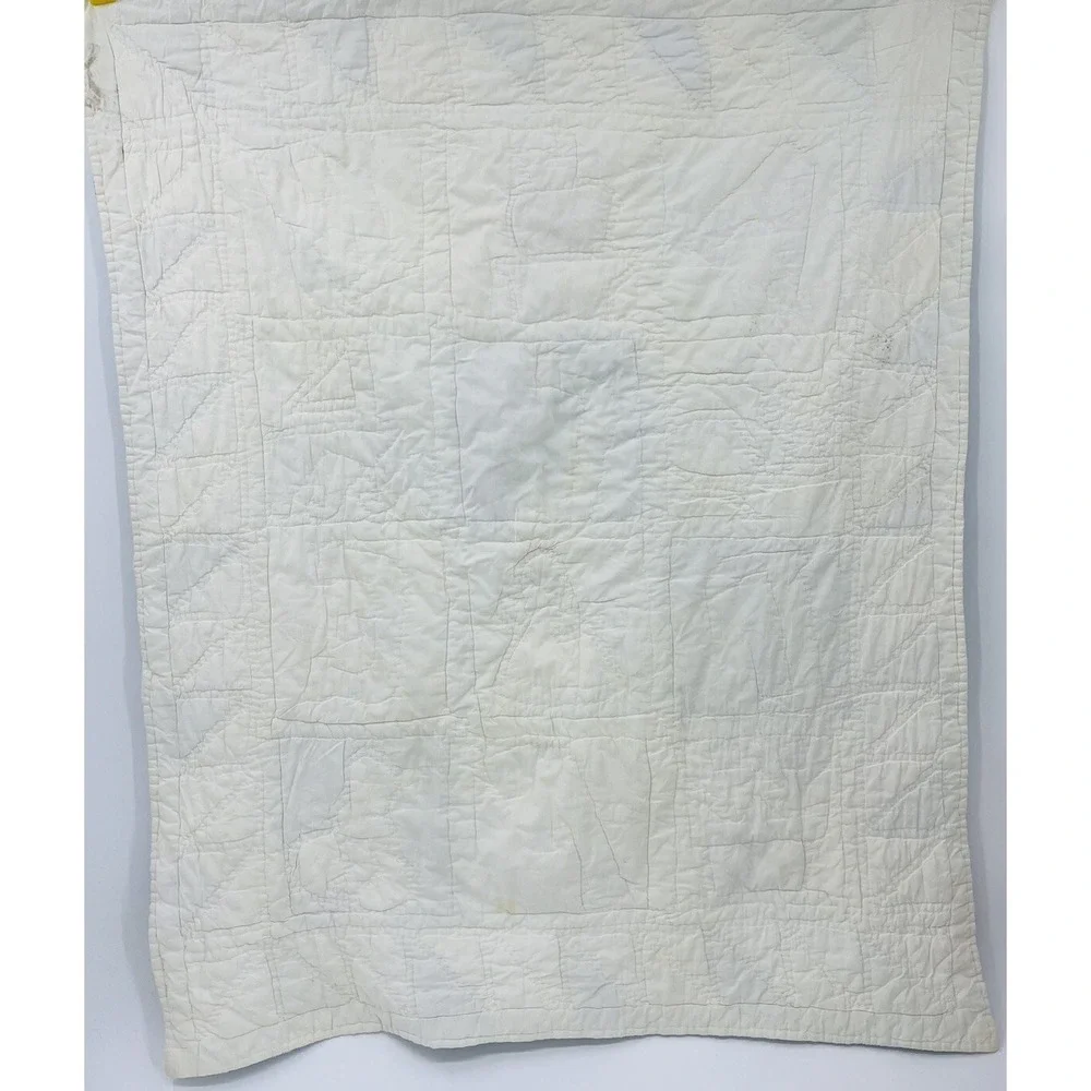 Vintage Handmade Quilt Alphabet Baby Nursery Crib ABC 34